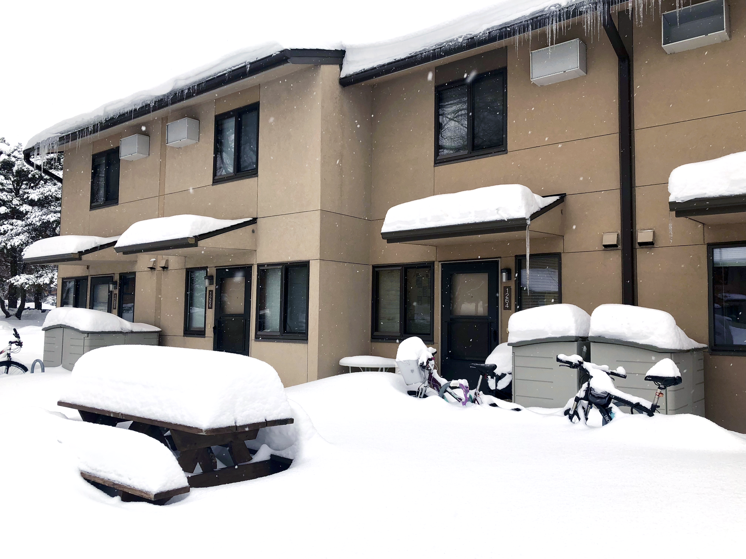 Heavy snowfall on CTC buildings