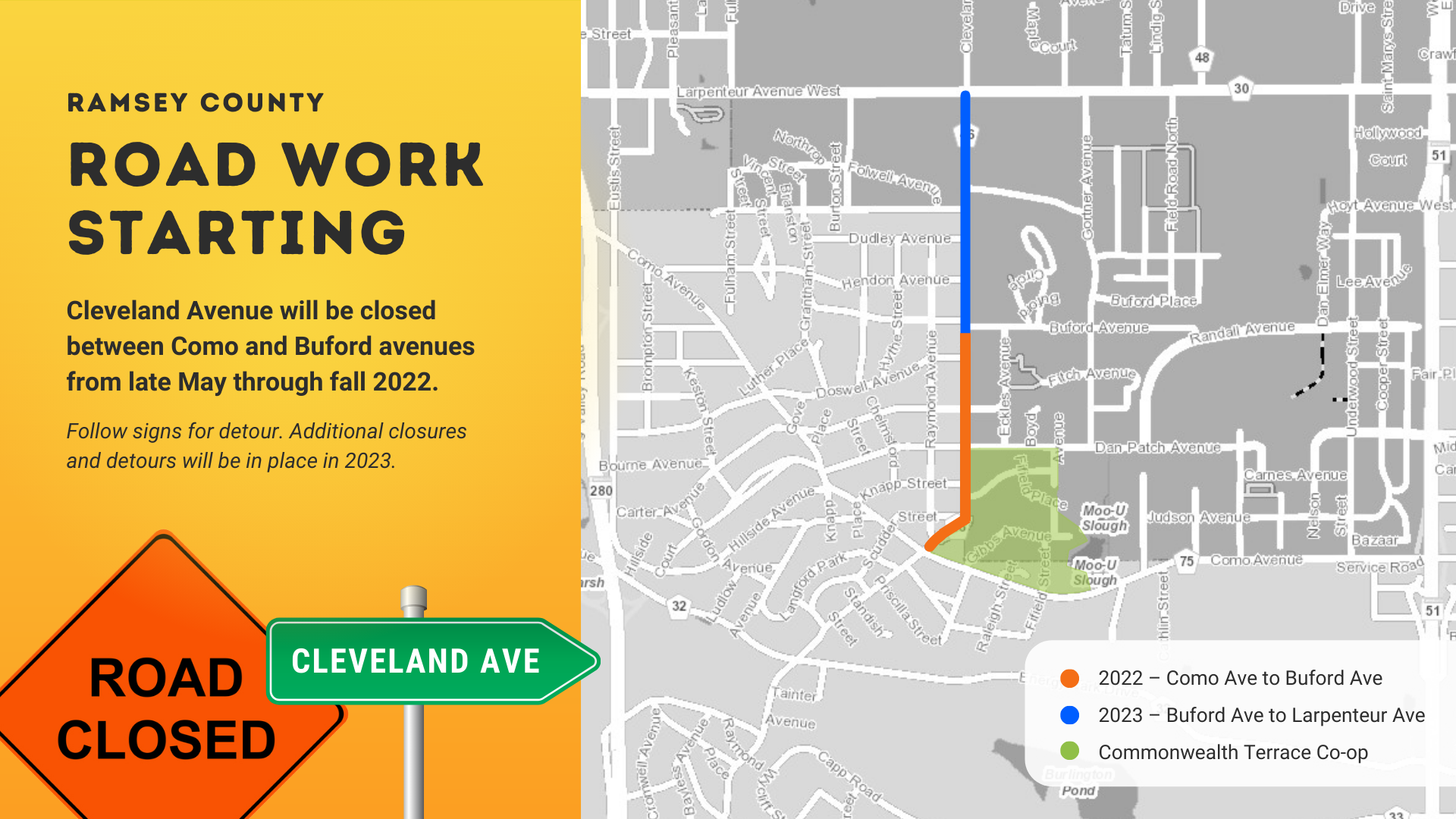 Cleveland Avenue Road Construction May-Fall 2022