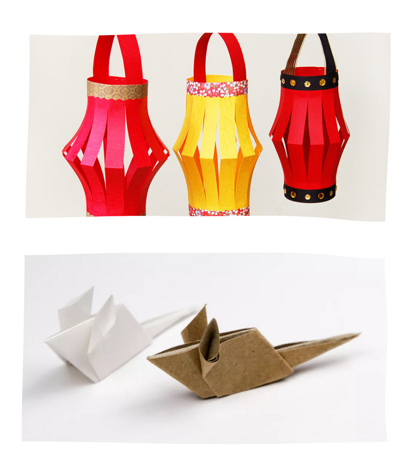 Origami Rat and Paper Lantern Craft